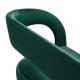 Deep Green Velvet Open Curved Back Bench